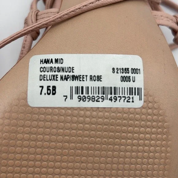 Schutz Hana Mid Sweet Rose Pink Leather Lace Up Gold Tip Pointed Toe Heels 7.5B - Picture 9 of 11